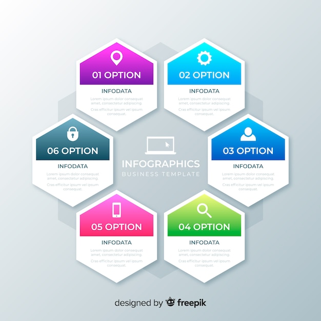 Free vector gradient infographic