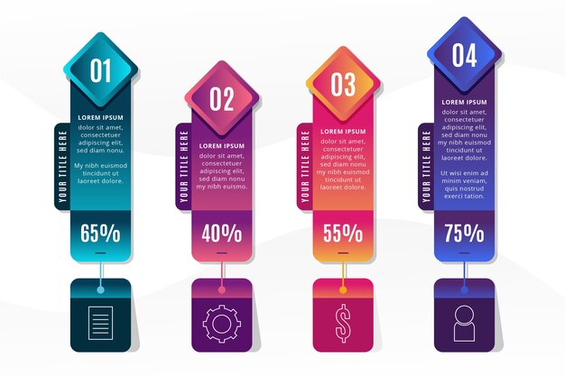 Gradient infographics theme