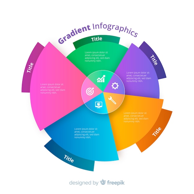 Free vector gradient infographics