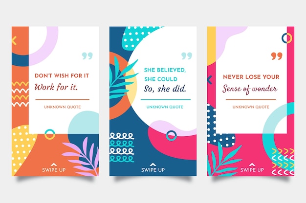 Gradient Inspirational Quotes Instagram Story Collection