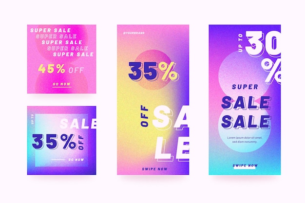 Gradient instagram sale stories collection