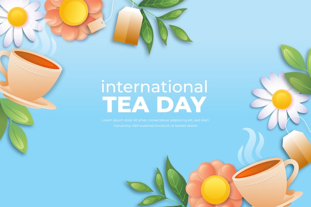 Gradient international tea day background