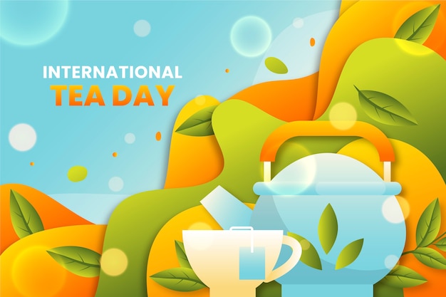 Gradient international tea day background