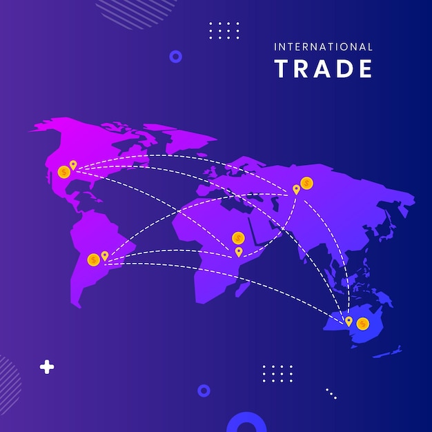 Free vector gradient international trade