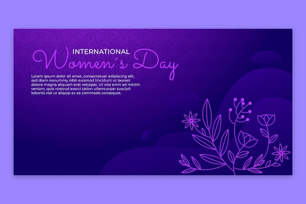 gradient international women's day social media post template