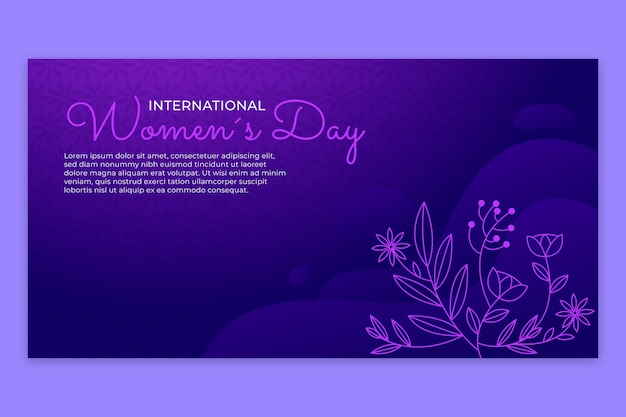 Gradient international women's day social media post template