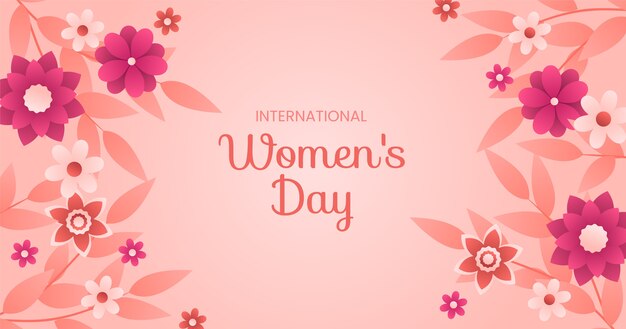 Gradient international women's day social media post template