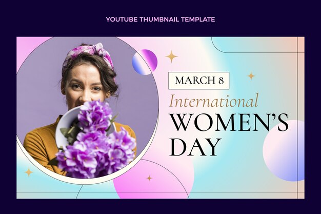 Градиент к международному женскому дню на YouTube