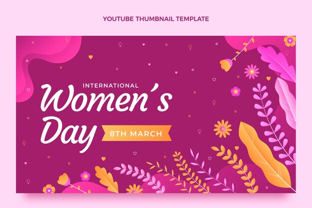 Gradient international women's day youtube thumbnail