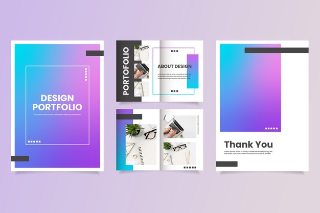 Gradient interview portfolio template