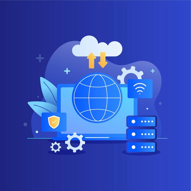 Градиентная интранет-иллюстрация