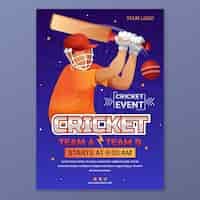 Free vector gradient ipl cricket poster