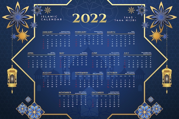 グラデーションイスラム暦テンプレート
