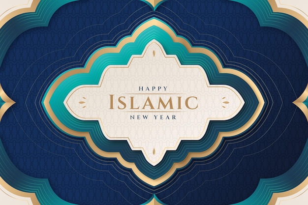 Free vector gradient islamic new year illustration