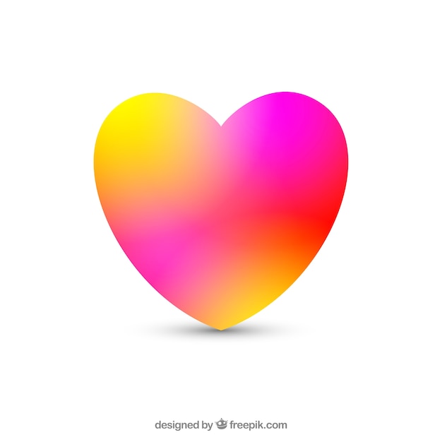 Free vector gradient isolated heart background