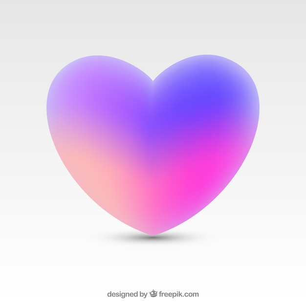 Gradient isolated heart background