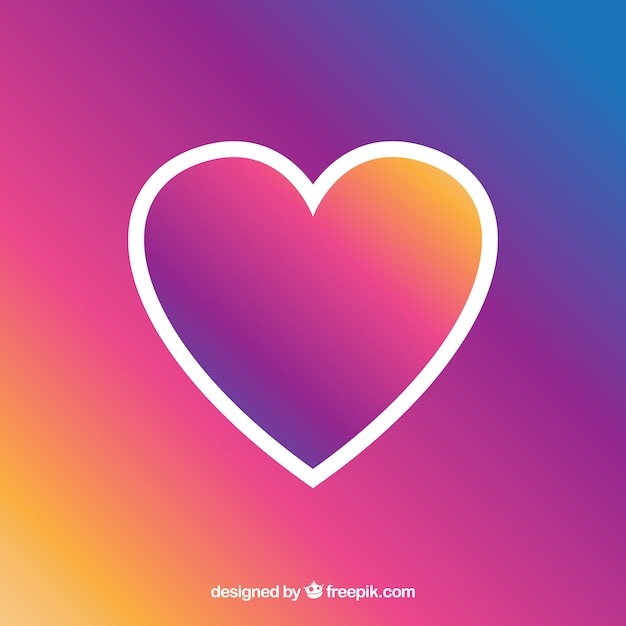 Gradient isolated heart background