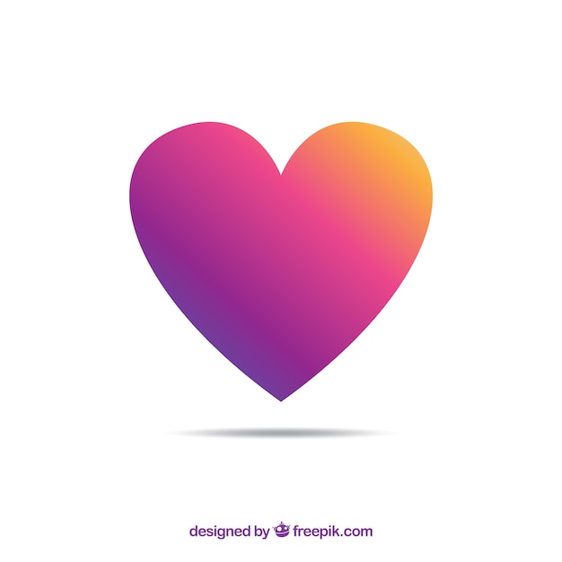 Gradient isolated heart background