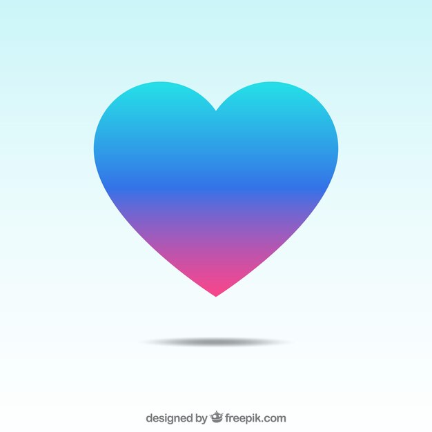 Gradient isolated heart background