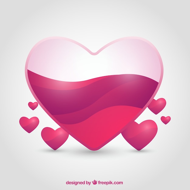 Gradient isolated heart background