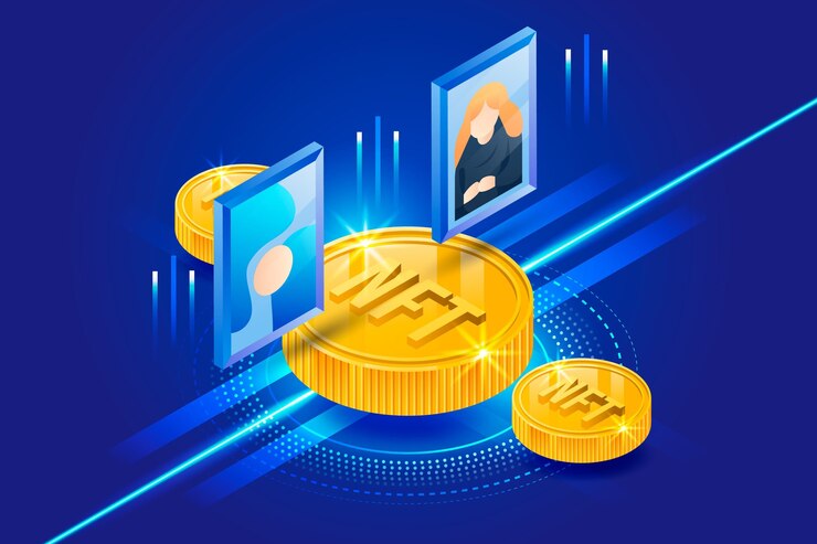 Free Vector gradient isometric nft concept
