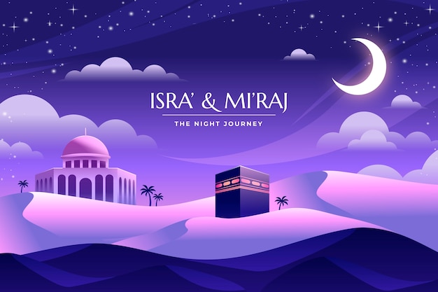 Gradiente isra miraj background