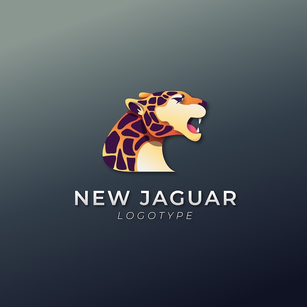 Free vector gradient jaguar logo design