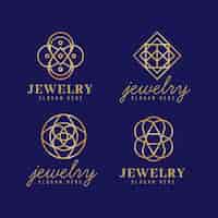 Vettore gratuito collezione logo gioielli sfumati