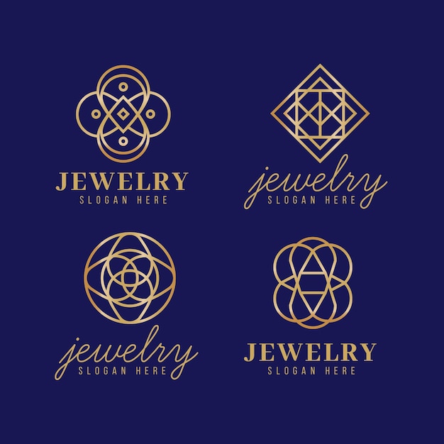 Gradient jewelry logo collection