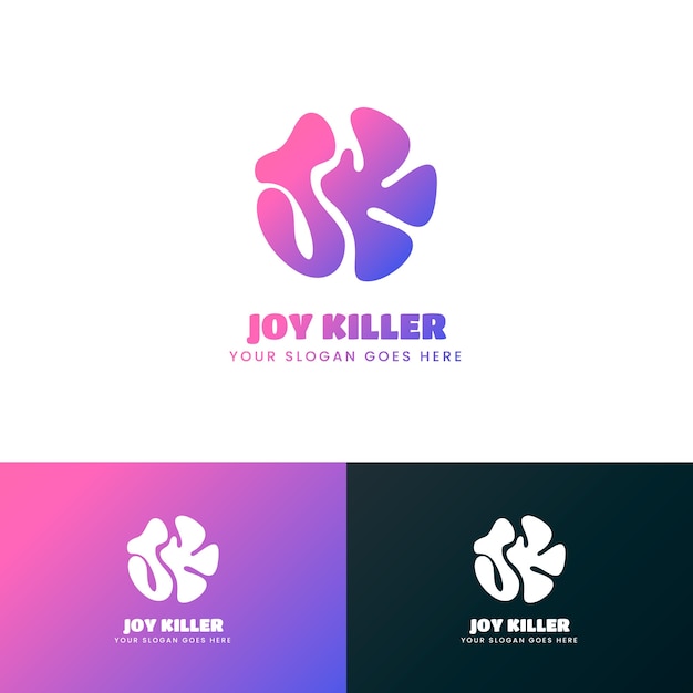 Free vector gradient jk logo template