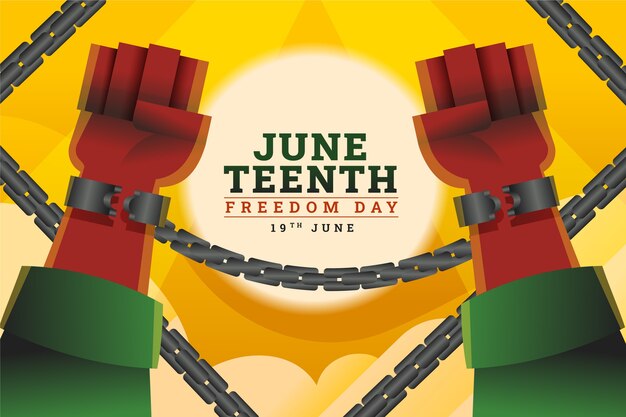 Gradient juneteenth background