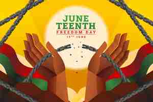 Free vector gradient juneteenth background