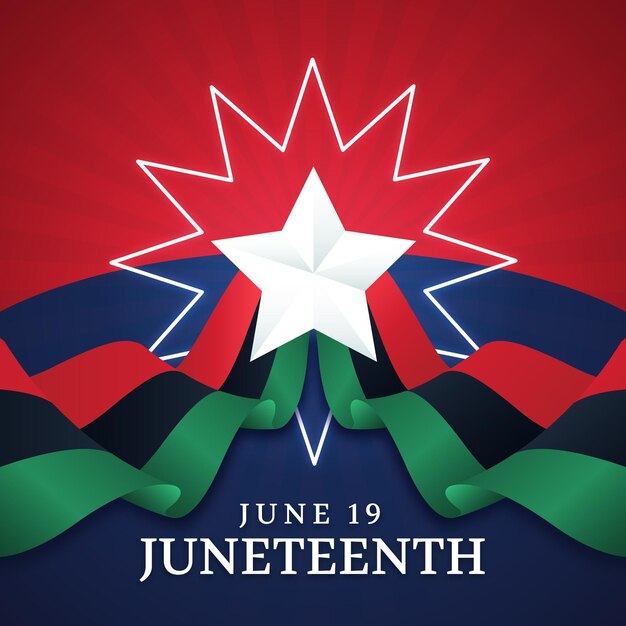 Gradient juneteenth illustration