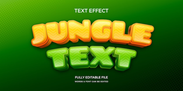 Free vector gradient jungle text effect