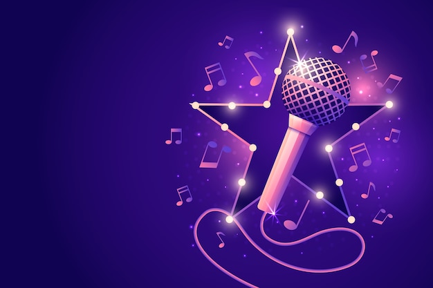 Free vector gradient karaoke background