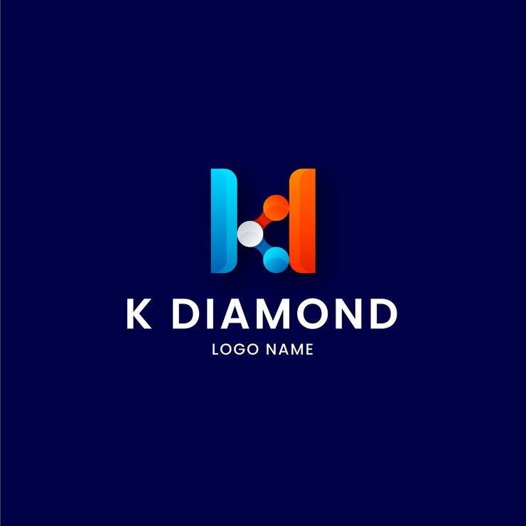 मुफ़्त वेक्टर gradient kd monogram logo design