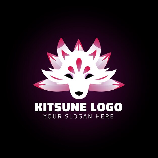 Gradient kitsune logo template