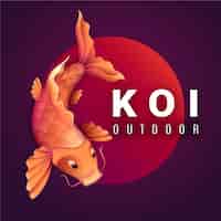 Free vector gradient koi fish illustration