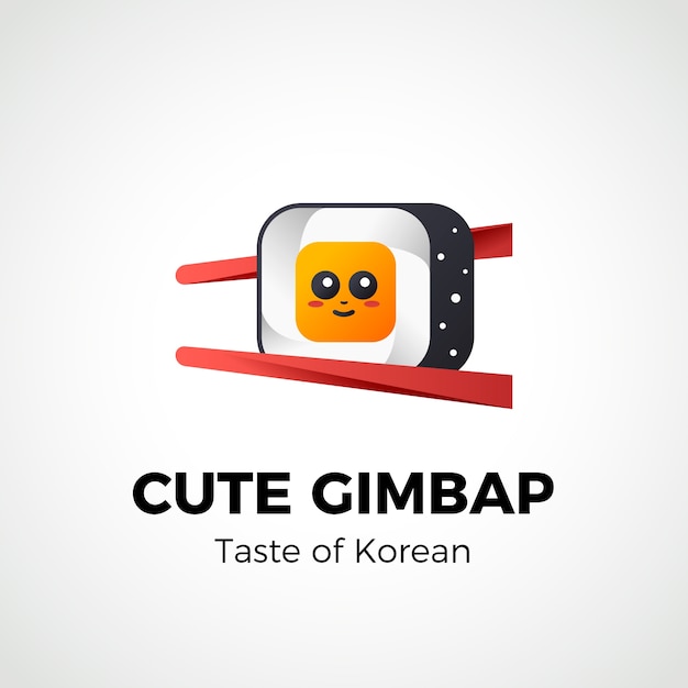 Gradient korean food logo design