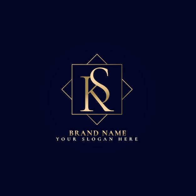 Free vector gradient ks or sk logo