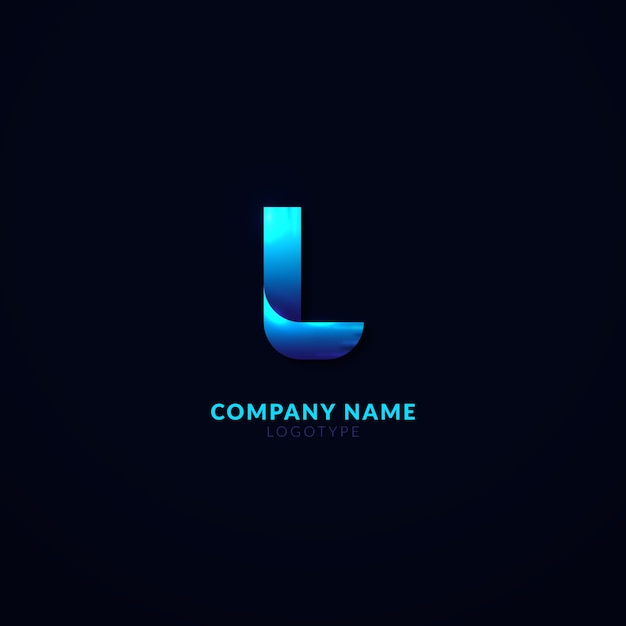 Gradient l letter logo