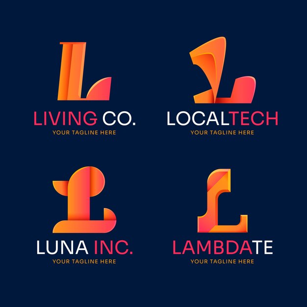 Gradient l logo template design