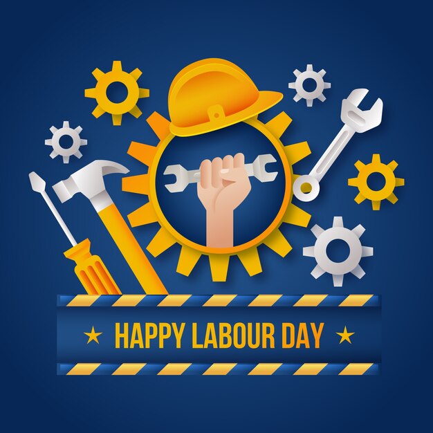 Gradient labour day background