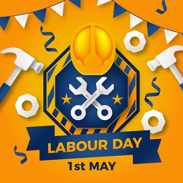 Free vector gradient labour day background