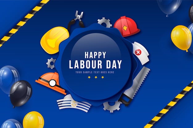 Free vector gradient labour day background