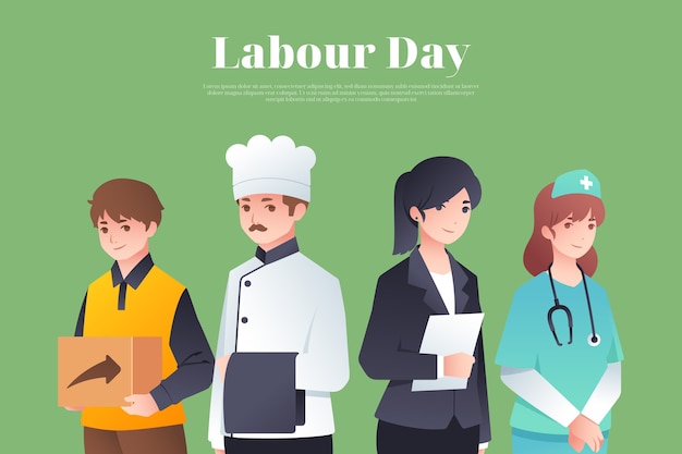 Free vector gradient labour day background