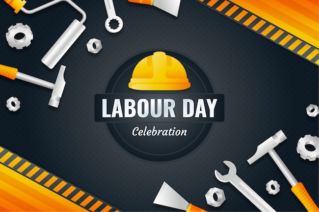 Free vector gradient labour day background