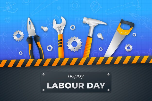 Gradient labour day background