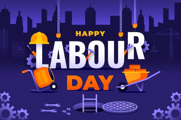 Free vector gradient labour day background