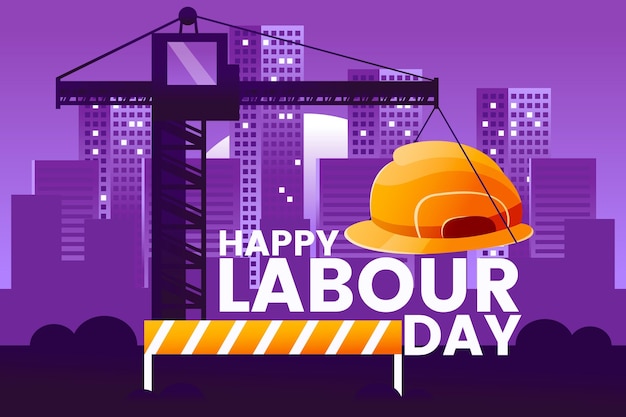 Free vector gradient labour day illustration